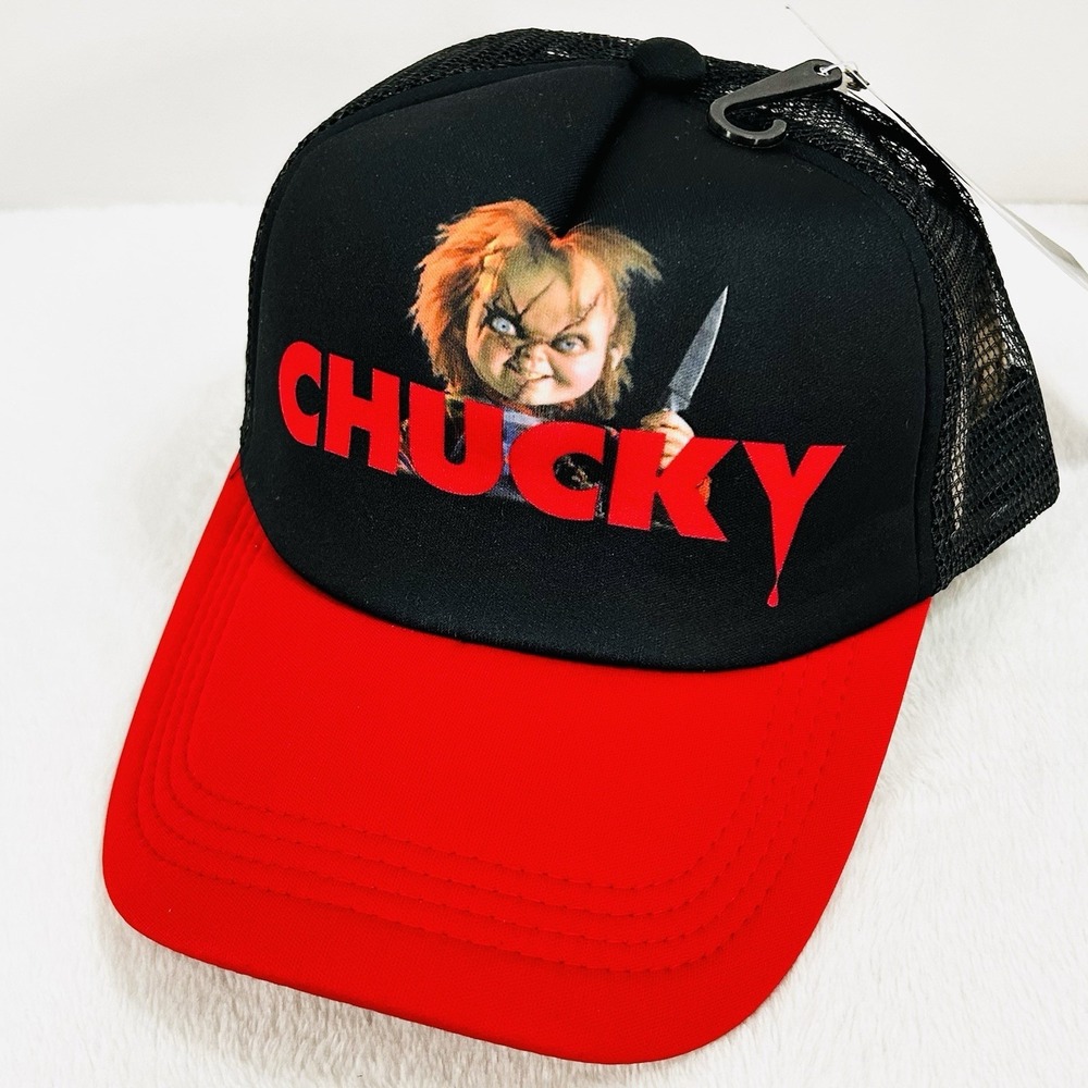 Chucky Child's Play Doll Trucker 2-Tone Foam Hat Cap Adjustable Snapback Black